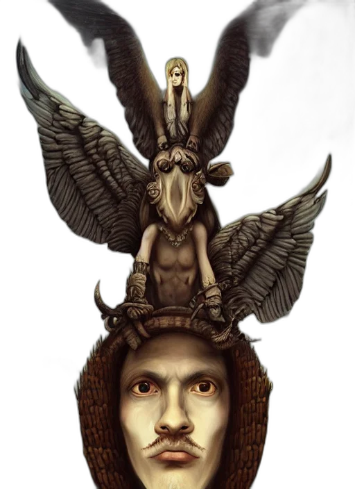 mask, face, crown, staff transparent PNG cut-out
