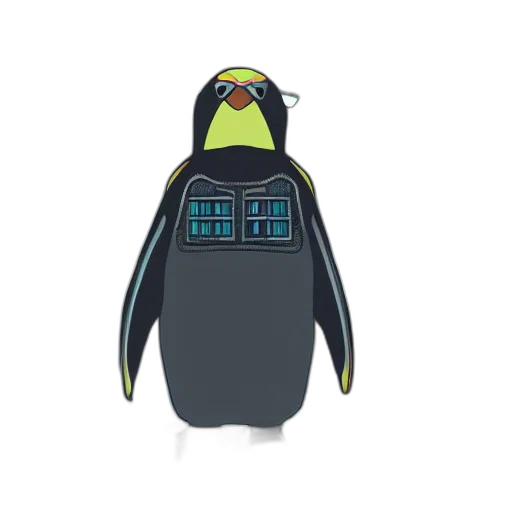 jacket, creature, animal, robot, concept art, pixel art, 3d render, cartoon transparent PNG cut-out