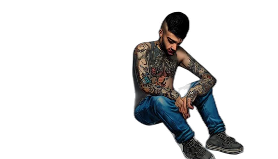 jacket, photorealistic, concept art, cartoon, pixel art, tattooed, young, thin transparent PNG cut-out
