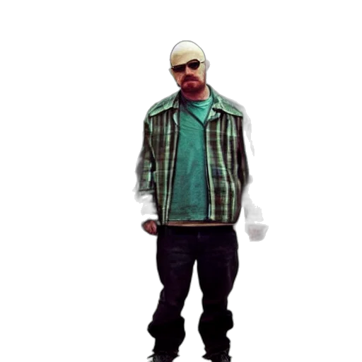 jacket, staff, photorealistic, concept art, 3d render, cartoon, walter, white transparent PNG cut-out