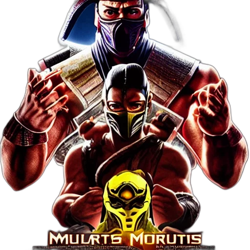 comic book art, concept art, pixel art, multiversus, mortal, kombat transparent PNG cut-out