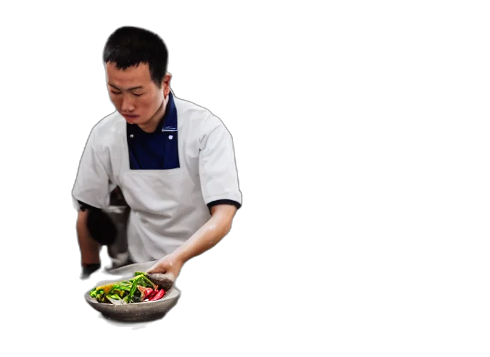 food, staff, photorealistic, photo, rooster, working, chinese, restaurant transparent PNG cut-out