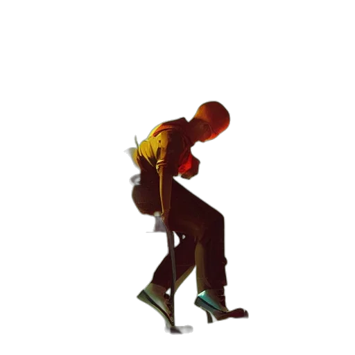 staff, umbrella, robot, shoes transparent PNG cut-out