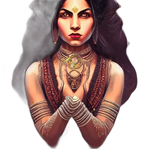 jewelry, face, fantasy art, concept art transparent PNG cut-out