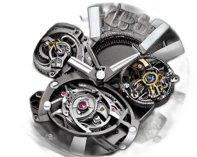 jewelry, retro, futuristic, tourbillon transparent PNG cut-out