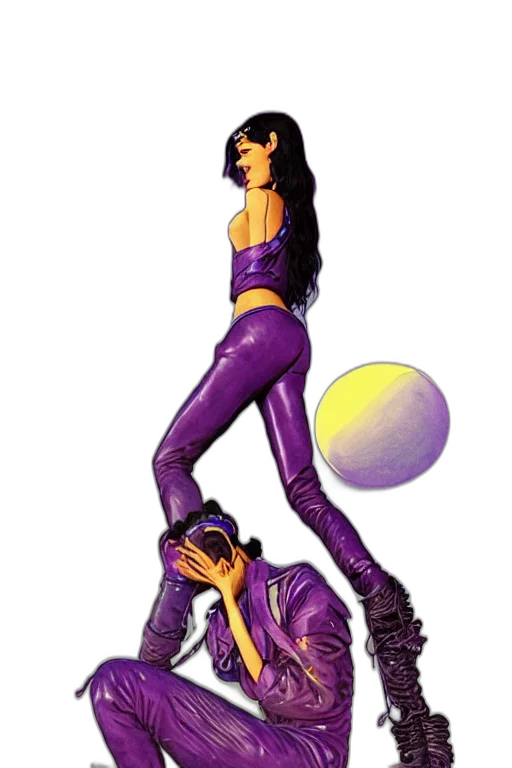 staff, comic book art, concept art, cyberpunk transparent PNG cut-out