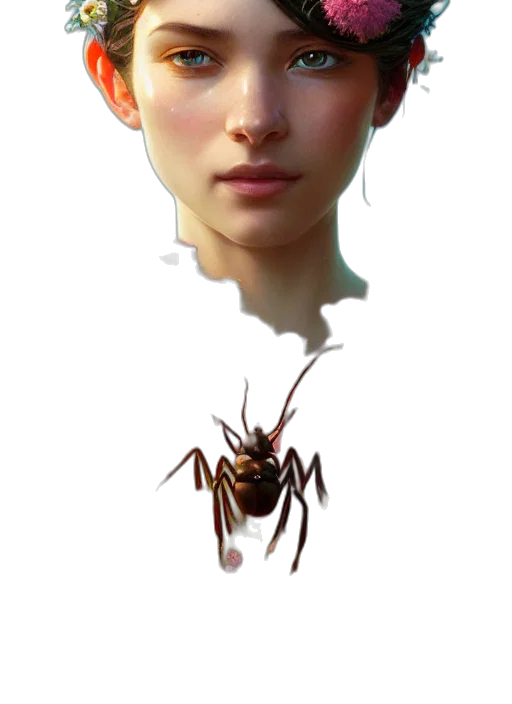 creature, face, mask, crown, concept art, fantasy art, photorealistic, pixel art transparent PNG cut-out