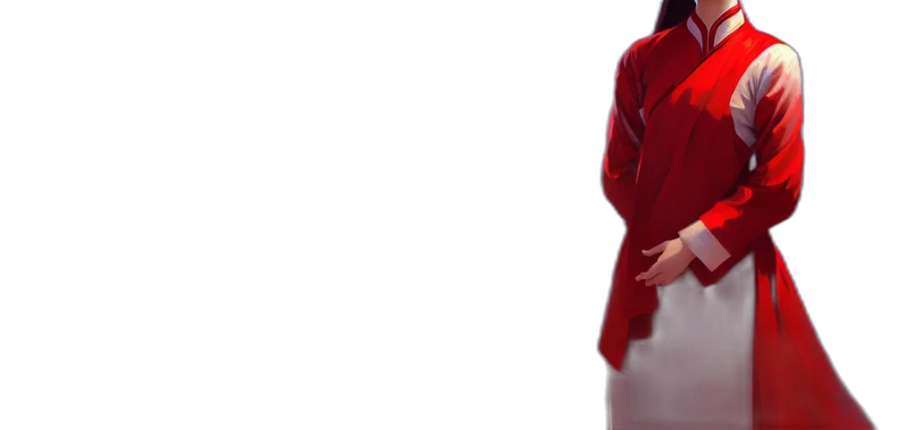 jacket, dress, staff, 3d render transparent PNG cut-out