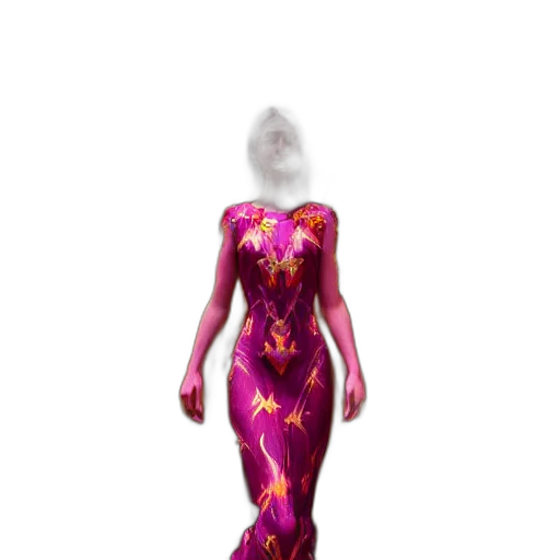 dress, jewelry, 3d render, concept art, fantasy art, vaporwave, beautiful, orchid transparent PNG cut-out