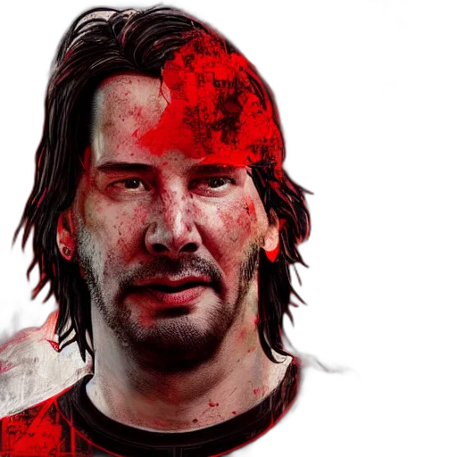 face, concept art, comic book art, pixel art transparent PNG cut-out