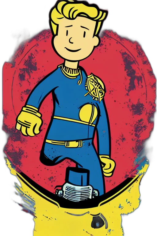 robot, staff, comic book art, cartoon transparent PNG cut-out