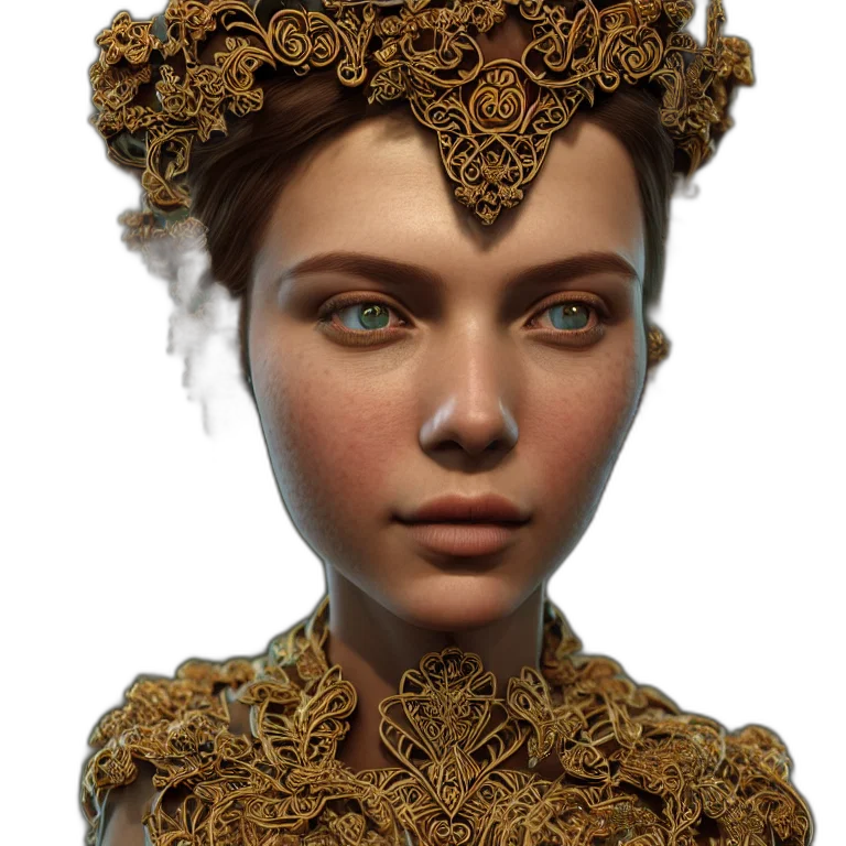 crown, face, jewelry, mask, fantasy art, 3d render, photorealistic, concept art transparent PNG cut-out