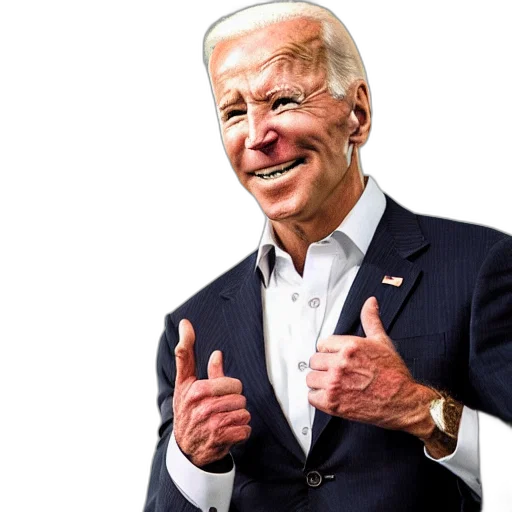robot, creature, face, jacket, super, muscular, joe, biden transparent PNG cut-out