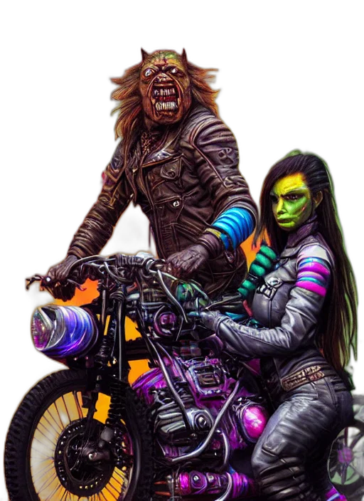 creature, jacket, mask, cyberpunk transparent PNG cut-out