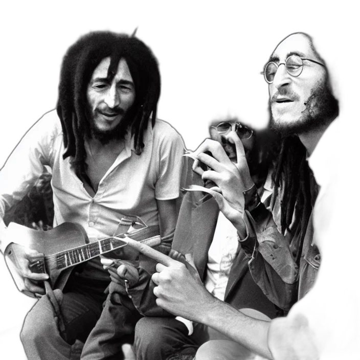 photorealistic, john, lennon, smoking transparent PNG cut-out