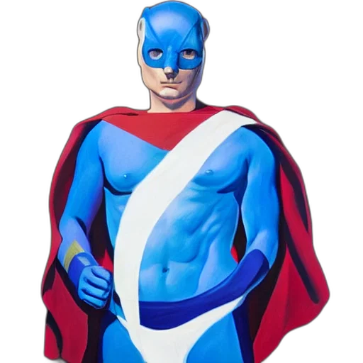 comic book art, concept art, cartoon, blue transparent PNG cut-out