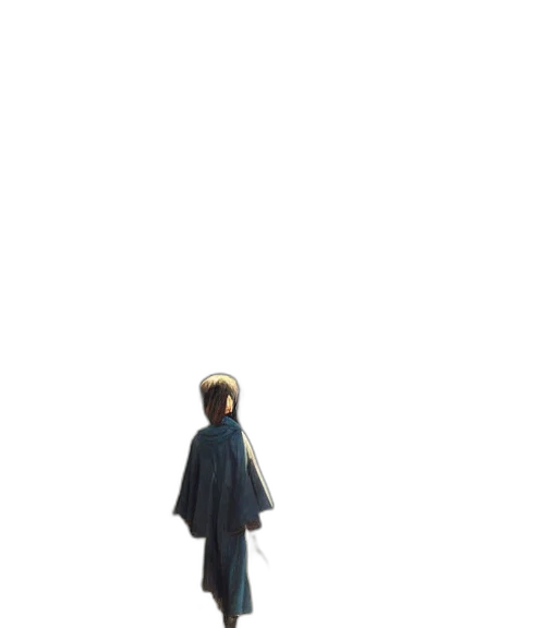 dress, jacket, staff, umbrella, concept art, pixel art, 3d render, anime transparent PNG cut-out