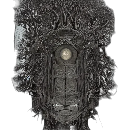 mask, face, crown, hair, 3d render, photorealistic, concept art, fantasy art transparent PNG cut-out