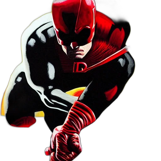 comic book art, concept art, 3d render, photorealistic, daredevil, painting, erick, grove transparent PNG cut-out