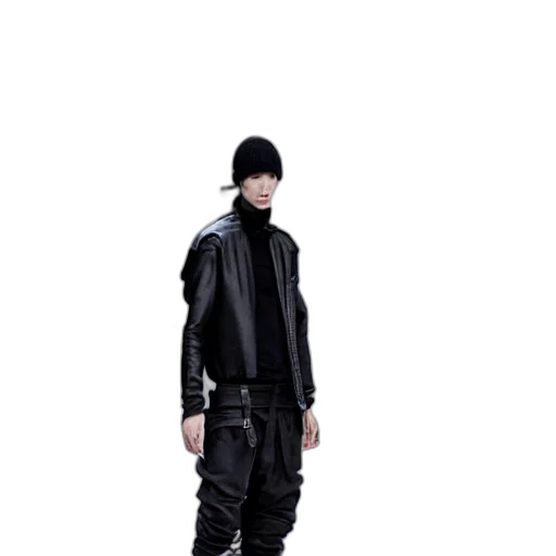 jacket, staff, cyberpunk, concept art transparent PNG cut-out