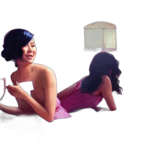 dress, concept art, photorealistic, 3d render, cartoon, dreamy, atmospheric, painting transparent PNG cut-out