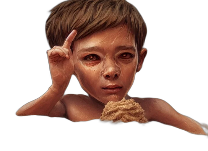 face, mask, creature, food, photorealistic, concept art, oil painting, 3d render transparent PNG cut-out