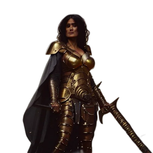 sword, staff, concept art, fantasy art, comic book art, 3d render, golden, portrait transparent PNG cut-out
