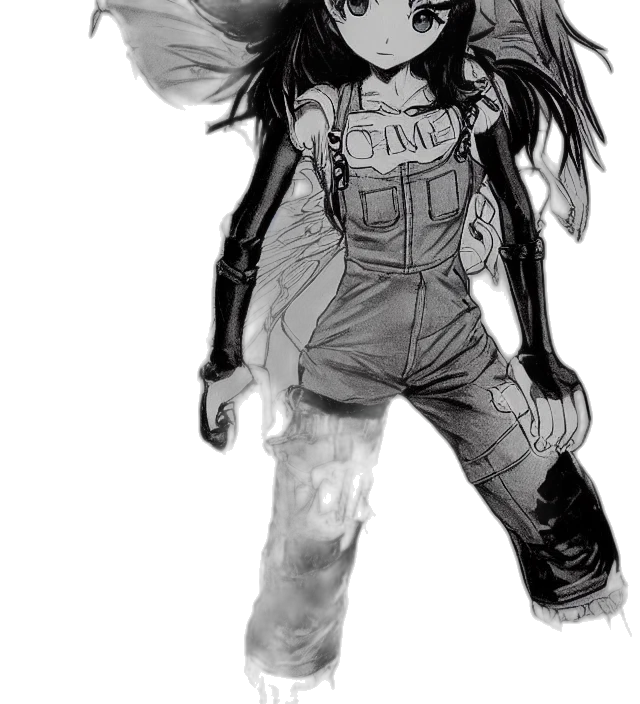 jacket, creature, hair, animal, cartoon, comic book art, anime, concept art transparent PNG cut-out