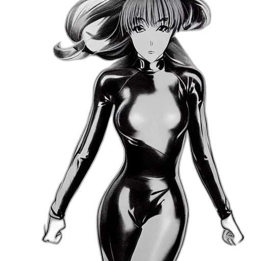 robot, dress, comic book art, cartoon, concept art, anime, monochrome, luxury transparent PNG cut-out