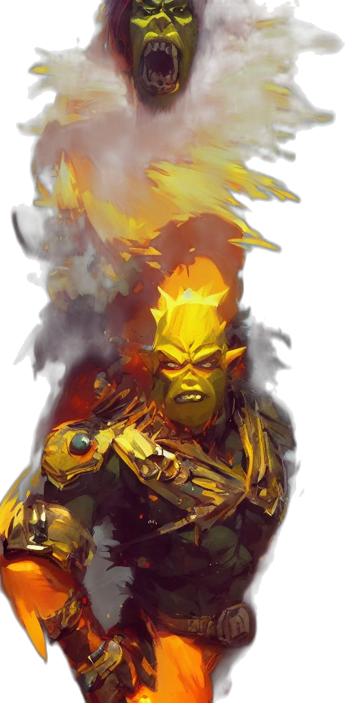mask, concept art, fantasy art, comic book art, photorealistic, fire, golden, beautiful transparent PNG cut-out