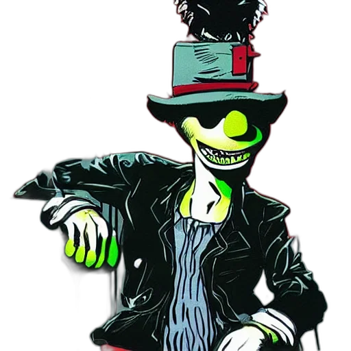 jacket, hat, staff, mask transparent PNG cut-out