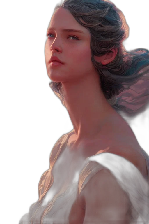 crown, face, dress, creature, photorealistic, fantasy art, concept art, 3d render transparent PNG cut-out