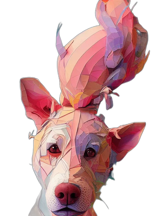 mask, creature, face, animal, concept art, watercolor, fantasy art, 3d render transparent PNG cut-out