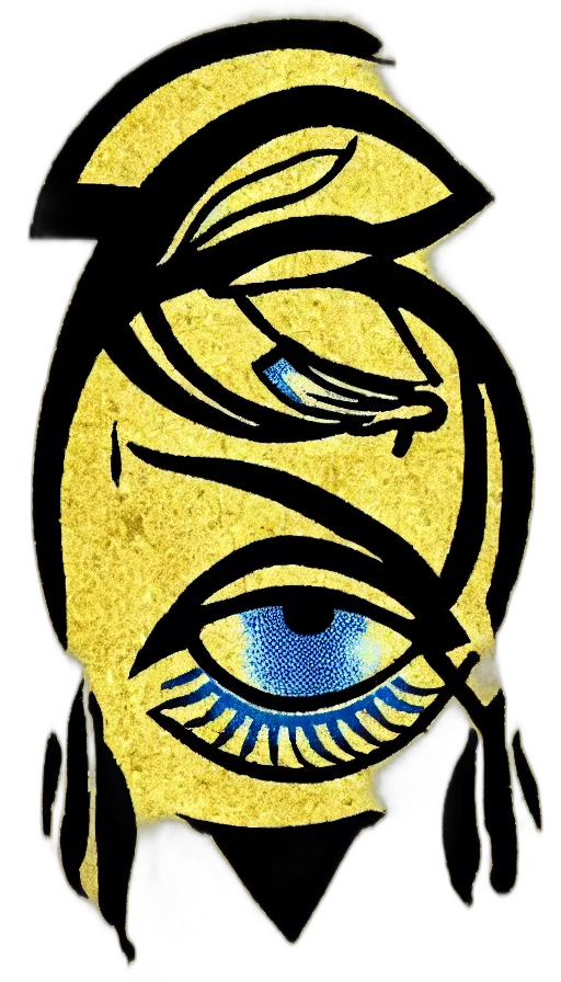 mask, face, jewelry, staff, cartoon, comic book art, concept art, fantasy art transparent PNG cut-out