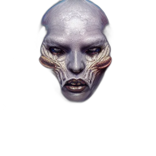 mask, face, creature, jewelry, fantasy art, concept art, 3d render, photorealistic transparent PNG cut-out
