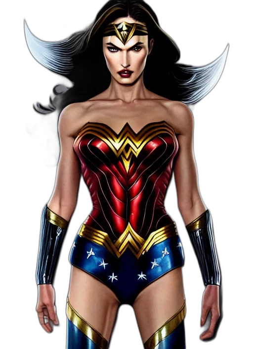 comic book art, concept art, fantasy art, cartoon, symmetry, gantz, portrait, megan transparent PNG cut-out