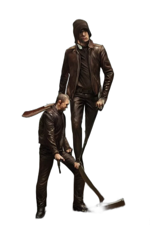 staff, jacket, weapon, sword transparent PNG cut-out