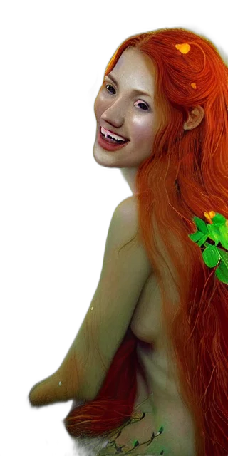 hair, jewelry, crown, photorealistic, fantasy art, 3d render, oil painting, green transparent PNG cut-out