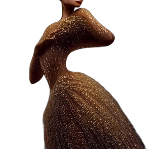 dress, hair, hat, creature, 3d render, concept art, photorealistic, earth tones transparent PNG cut-out