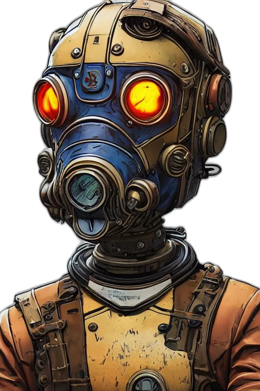 robot, mask, face, staff transparent PNG cut-out