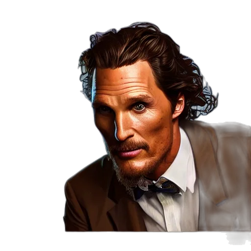 face, hair, photorealistic, concept art, comic book art, pixel art, portrait, matthew transparent PNG cut-out
