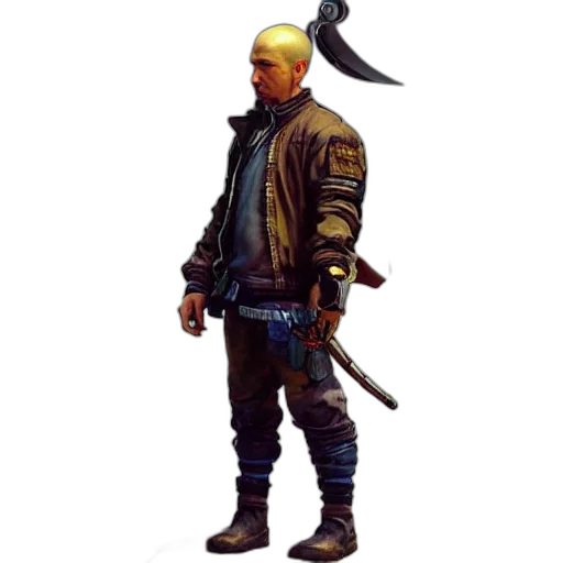 staff, jacket, weapon, sword transparent PNG cut-out