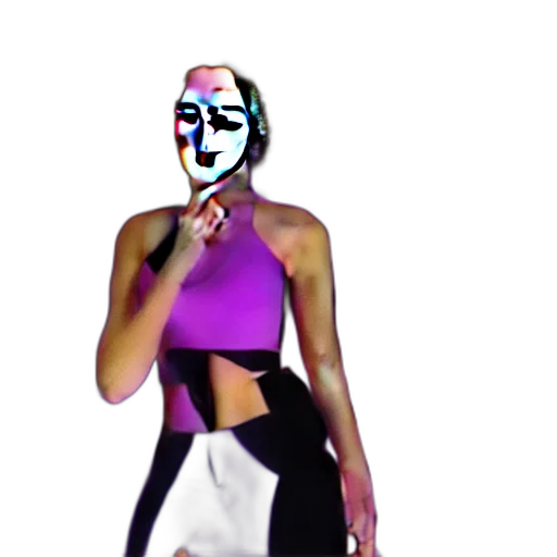 mask, face, vaporwave, concept art transparent PNG cut-out