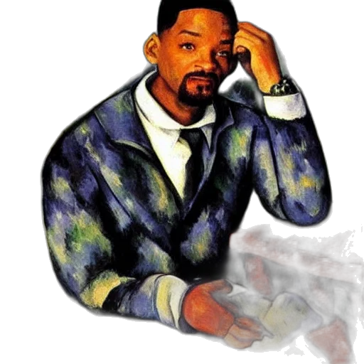 jacket, cartoon, watercolor, comic book art, concept art, will, smith, crying transparent PNG cut-out