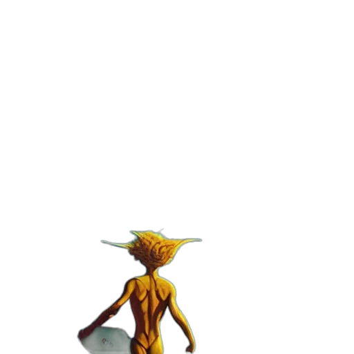 staff, creature, hat, robot transparent PNG cut-out