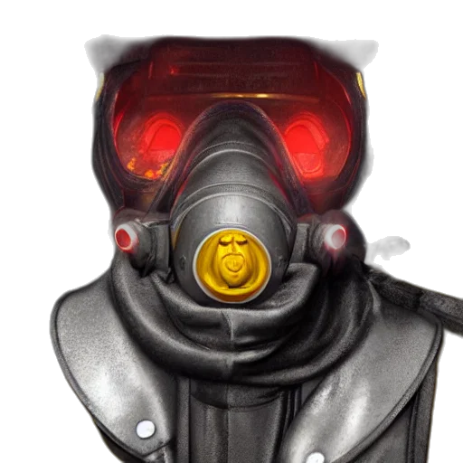 mask, robot, face, concept art, 3d render, cyberpunk, comic book art, portrait transparent PNG cut-out