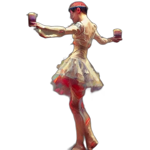 dress, staff, weapon, robot transparent PNG cut-out
