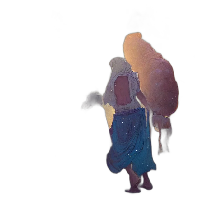 dress, umbrella, creature, mask transparent PNG cut-out