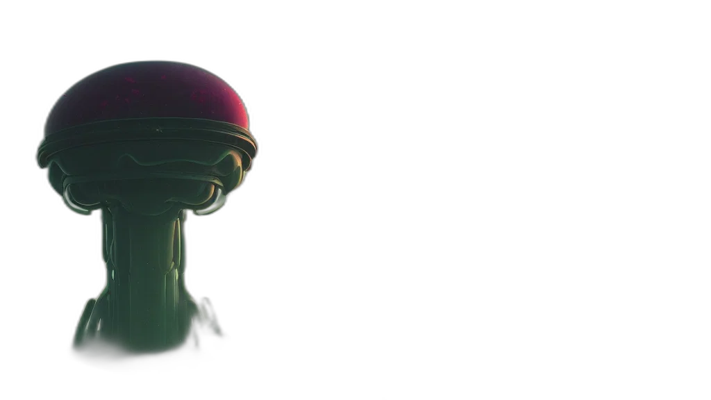 hat, robot, mask, crown, 3d render, concept art, cyberpunk, vaporwave transparent PNG cut-out