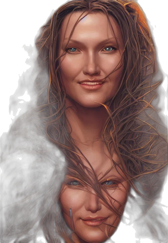 face, mask, fantasy art, photorealistic transparent PNG cut-out